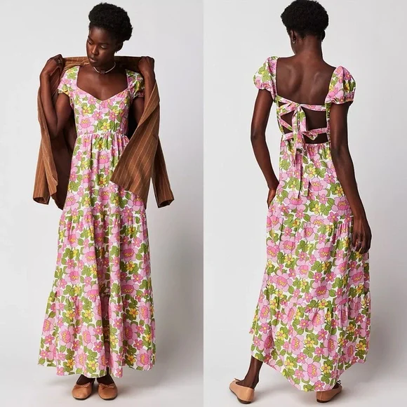 fitted lace wedding dress Cathy Printed Maxi Beach Dress – Anasi L